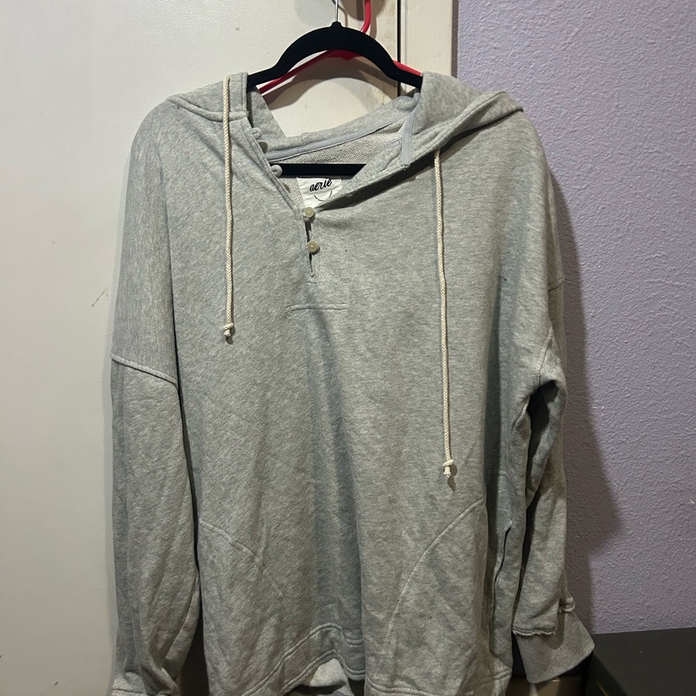 Aerie Light Gray Hoodie